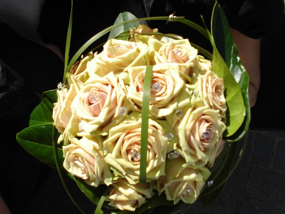 bouquet de roses jaunes